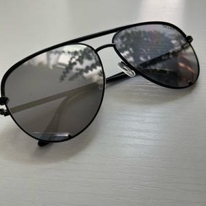 Quay Australia High Key Black Aviator Sunglasses